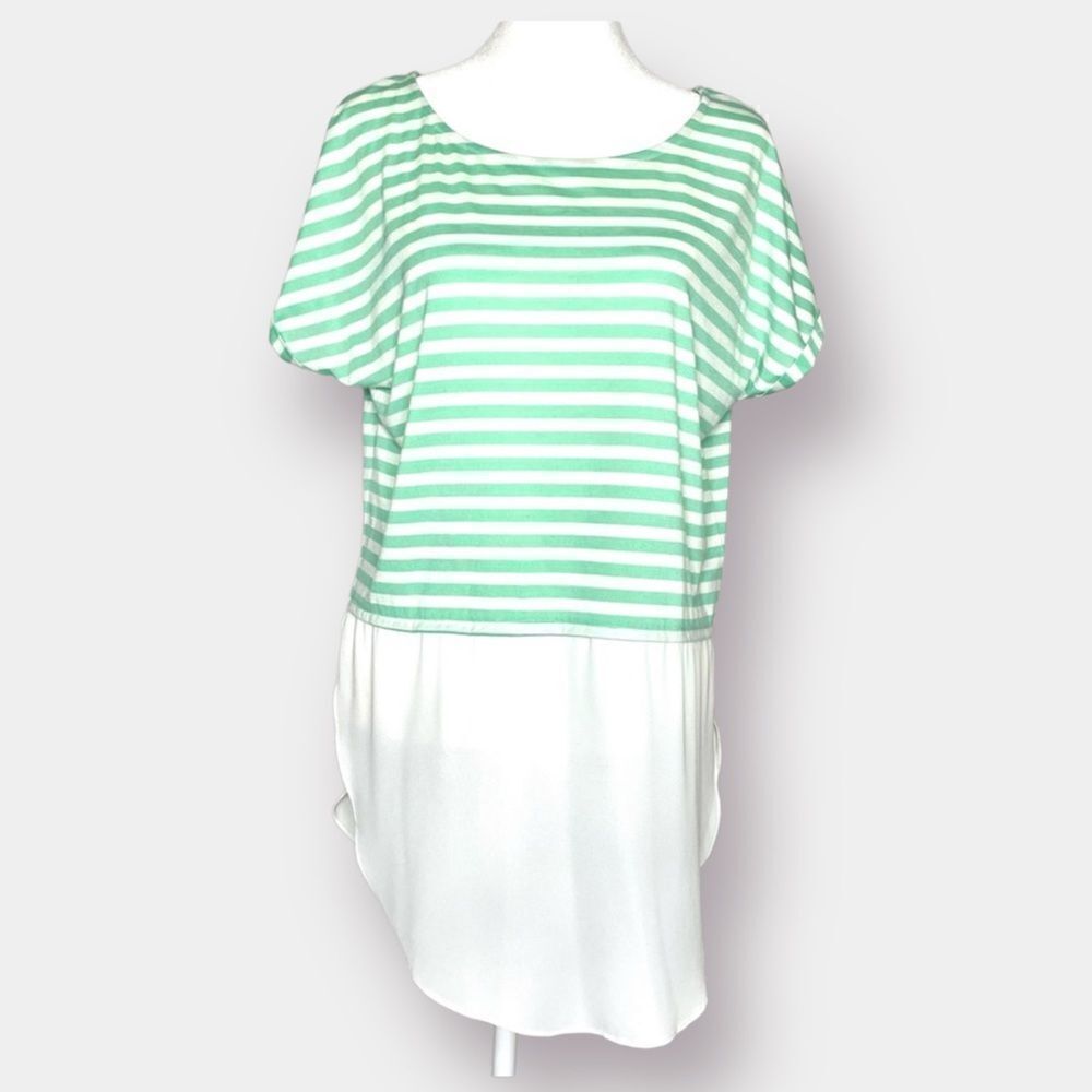 Striped Blouse Shirt Long Size Medium